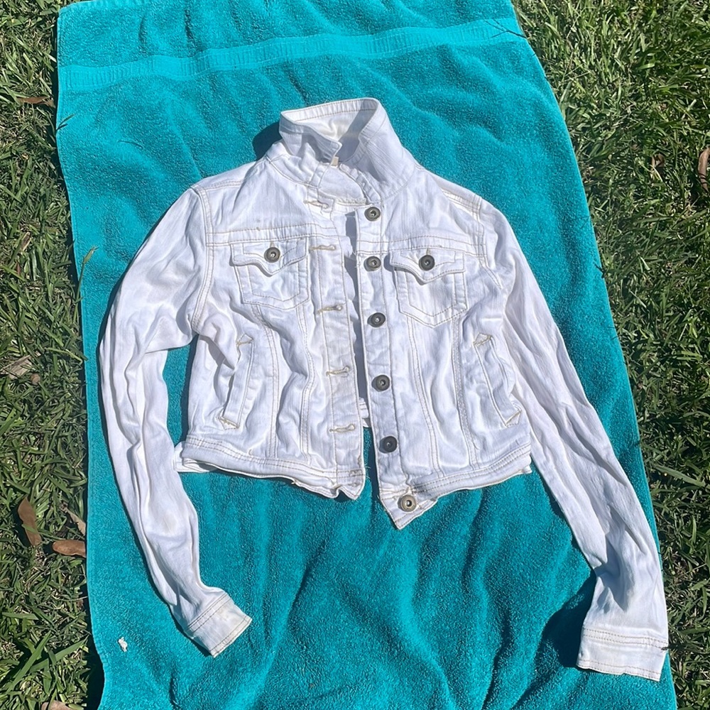 White jean jacket
